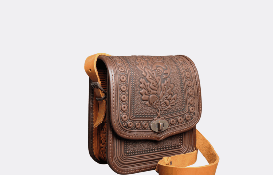 Hand-Tooled Pure Leather Handbag